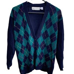Vintage Cardigan Sweater Wool Angora Rabbit Hair Blend Evan Picone Women’s M
